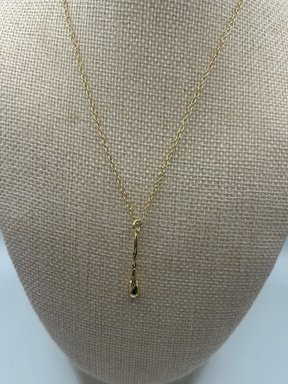 Gold filled melting drip Pendant Necklace - Women's Jewelry